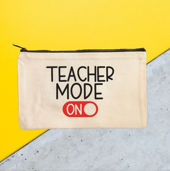 3 for $30 - Canvas pouche - Teacher mode on - Picture 1 of 1